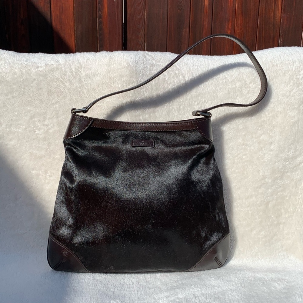 NWT Authentic Gucci Horsehair Leather Shoulder Bag